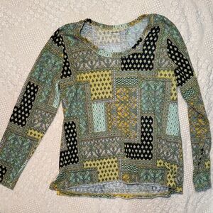 Elegant Patchwork Long Sleeve Women's Top